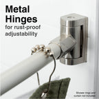 36 in. to 61 in. Curved Shower Rod (Brushed Nickel Finish)