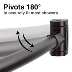 36 in. to 61 in. Curved Shower Rod (Oil-Rubbed Bronze Finish)