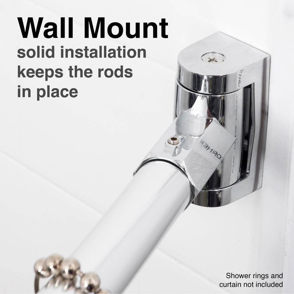 36 in. to 61 in. Curved Shower Rod (Chrome Finish)