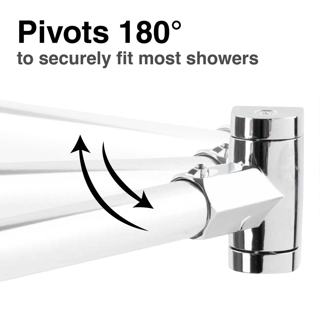 36 in. to 61 in. Curved Shower Rod (Chrome Finish)