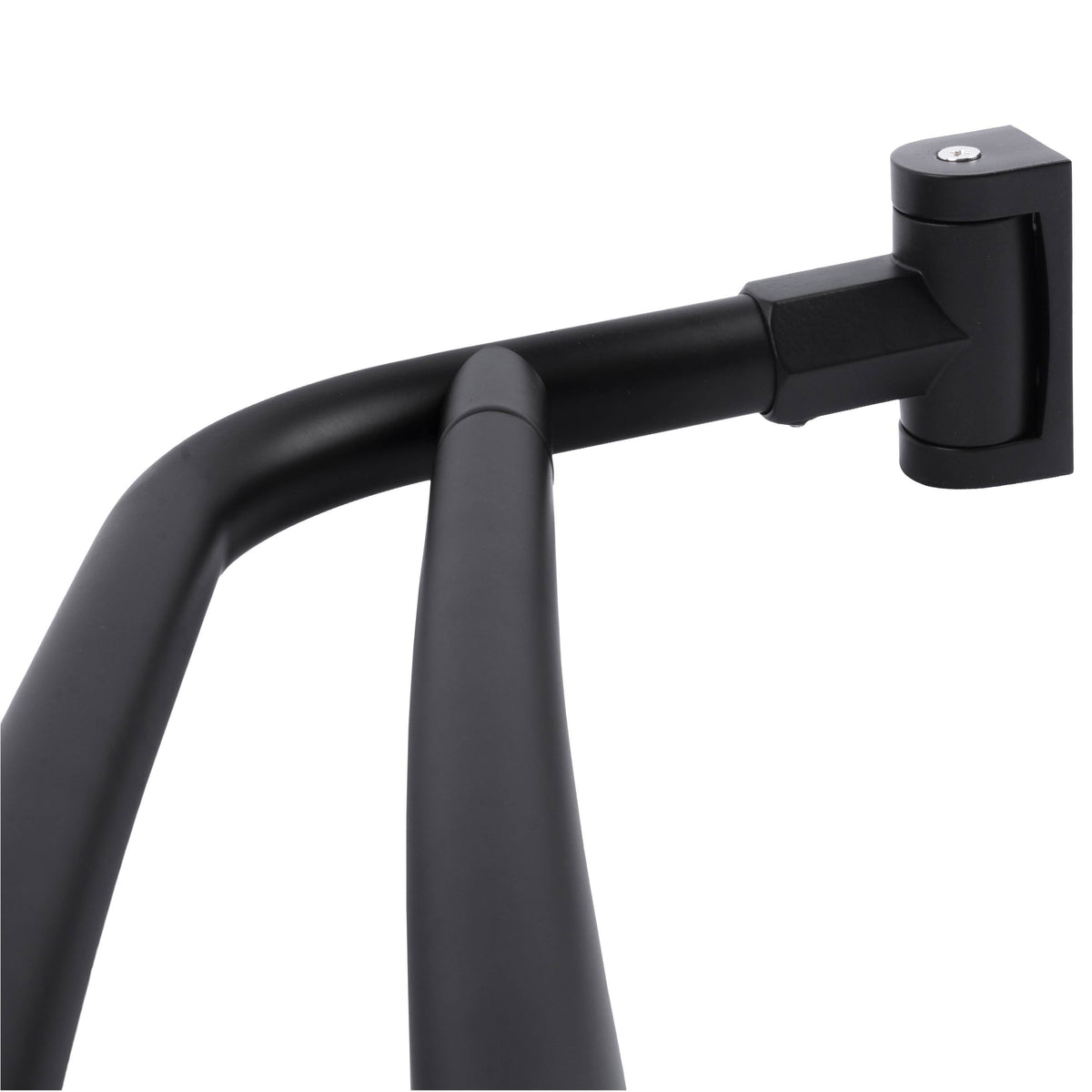 44 in. to 70 in. Double Curved Shower Rod (Matte Black Finish)