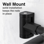 44 in. to 70 in. Double Curved Shower Rod (Matte Black Finish)