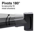 44 in. to 70 in. Double Curved Shower Rod (Matte Black Finish)