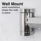 44 in. to 70 in. Double Curved Shower Rod (Chrome Finish)