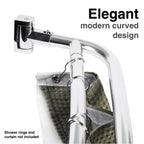 44 in. to 70 in. Double Curved Shower Rod (Chrome Finish)