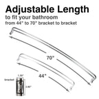 44 in. to 70 in. Double Curved Shower Rod (Chrome Finish)