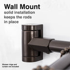 44 in. to 70 in. Double Curved Shower Rod (Oil-Rubbed Bronze Finish)