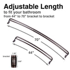 44 in. to 70 in. Double Curved Shower Rod (Oil-Rubbed Bronze Finish)