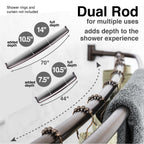 44 in. to 70 in. Double Curved Shower Rod (Oil-Rubbed Bronze Finish)