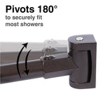 44 in. to 70 in. Double Curved Shower Rod (Oil-Rubbed Bronze Finish)