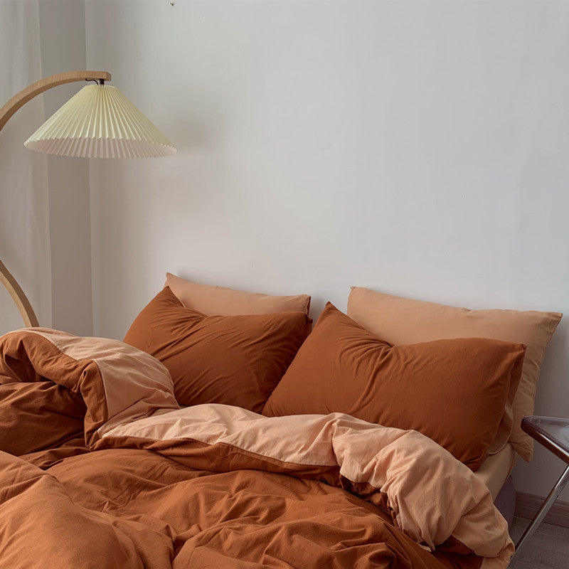 Fashionable Simple Hit Pigment Color Bed Sheet