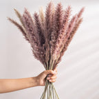 30pcs Natural Dried Pampas Grass Bouquet Pampas Grass Reeds Flowers Bulrush Bouquets Durable For for Vase Artificial Grass Room Décor Wedding Decorations