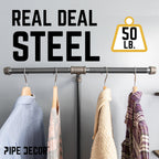 Freestanding Tee-Style Pipe Clothing Rack