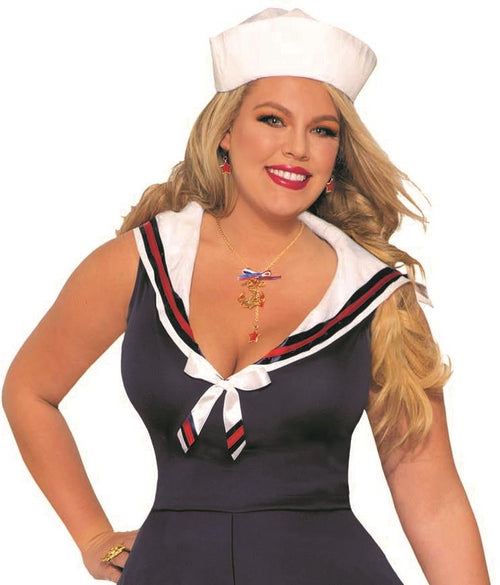 Ahoy Lady Navy Blue Women's Sailor Halloween Costume X-Large