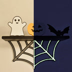 Spider Web Floating Shelf | Spooky Halloween Decor Shelf | 9" Wide x 5" Deep | Made in USA