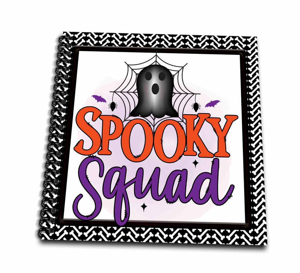 3dRose Cute Halloween Spooky Squad Halloween Word Art - Drawing Books (db-369177)