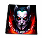 3dRose Spooky Demon. Wishing You a Night of Fright Halloween Greeting... - Drawing Books (db-378826)