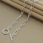 Aravant 925 Silver Simple Chains Necklace For Women Fashion Jewelry Accessories