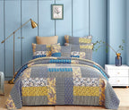 DaDa Bedding Honey Cove Floral Paisley Patchwork Quilt Set