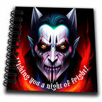 3dRose Spooky Demon. Wishing You a Night of Fright Halloween Greeting... - Drawing Books (db-378826)