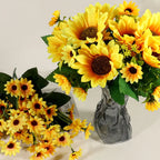 Artificial Flowers Sunflowers Fake Flowers Sunflower Silk Flowers Sunflowers Wedding Photography Home Decor Bouquet Wholesale
