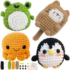 Animal sery Crochet Kit for Beginners Crochet Starter SET ,DIY Crochet Kit For Beginners,Crocheting Knitting Kit Step-by-Step
