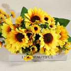 Artificial Flowers Sunflowers Fake Flowers Sunflower Silk Flowers Sunflowers Wedding Photography Home Decor Bouquet Wholesale