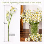 120heads Artificial Daisy Flowers Small Daisy Fake Flower Bouquet for Valentines Wedding Party Table Decoration DIY Home Decor