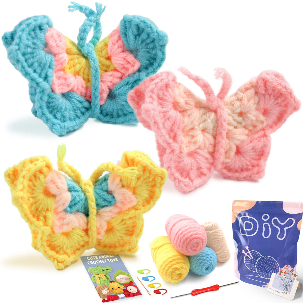 Animal sery Crochet Kit for Beginners Crochet Starter SET ,DIY Crochet Kit For Beginners,Crocheting Knitting Kit Step-by-Step