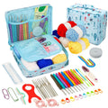 Crochet Kit Beginners Crochet Hook Set with Crochet Yarn,Portable Crochet Set Crochet Hooks Travel Knitting Crochet Supplies
