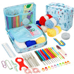 Crochet Kit Beginners Crochet Hook Set with Crochet Yarn,Portable Crochet Set Crochet Hooks Travel Knitting Crochet Supplies