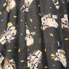 Sourpuss Kewpie Monsters Shower Curtain | Frankenstein Dracula Werewolf Polyester Bathroom Decor