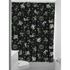 Sourpuss Monster Mosh Shower Curtain | Frankenstein Mummy Werewolf Polyester Bathroom Decor