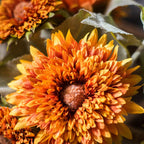 Artificial Sunflower Bouquet in Green or Orange 18" Tall