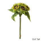 Artificial Silk Yellow Sunflower Bouquet 13" Tall