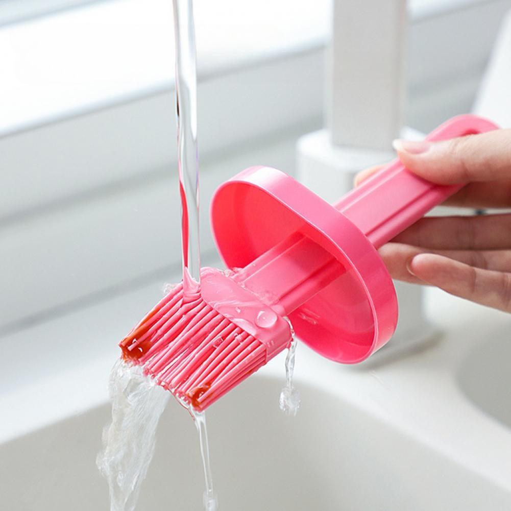 BBQ Brush Cleaning Nylon/Silicone Brush Baking Bread Cooking Oil Cream Tools Multipurpose Kitchen Utensil Tool Silicone Oil Bottle Brush Barbecue Portable Dining Restaurant Kitchen Cooking BBQ Accessories