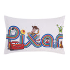 Choose Happy Pixar Friends Multi-Colored 4 Piece Toddler Bed Set - Comforter, Fitted Bottom Sheet, Flat Top Sheet, and Reversible Pillowcase
