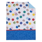 Choose Happy Pixar Friends Multi-Colored 4 Piece Toddler Bed Set - Comforter, Fitted Bottom Sheet, Flat Top Sheet, and Reversible Pillowcase