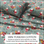 Turkish Cotton Christmas Flannel Sheet - Whittaker Collection