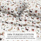 Turkish Cotton Christmas Flannel Sheet - Whittaker Collection