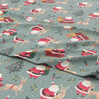 Turkish Cotton Christmas Flannel Sheet - Whittaker Collection