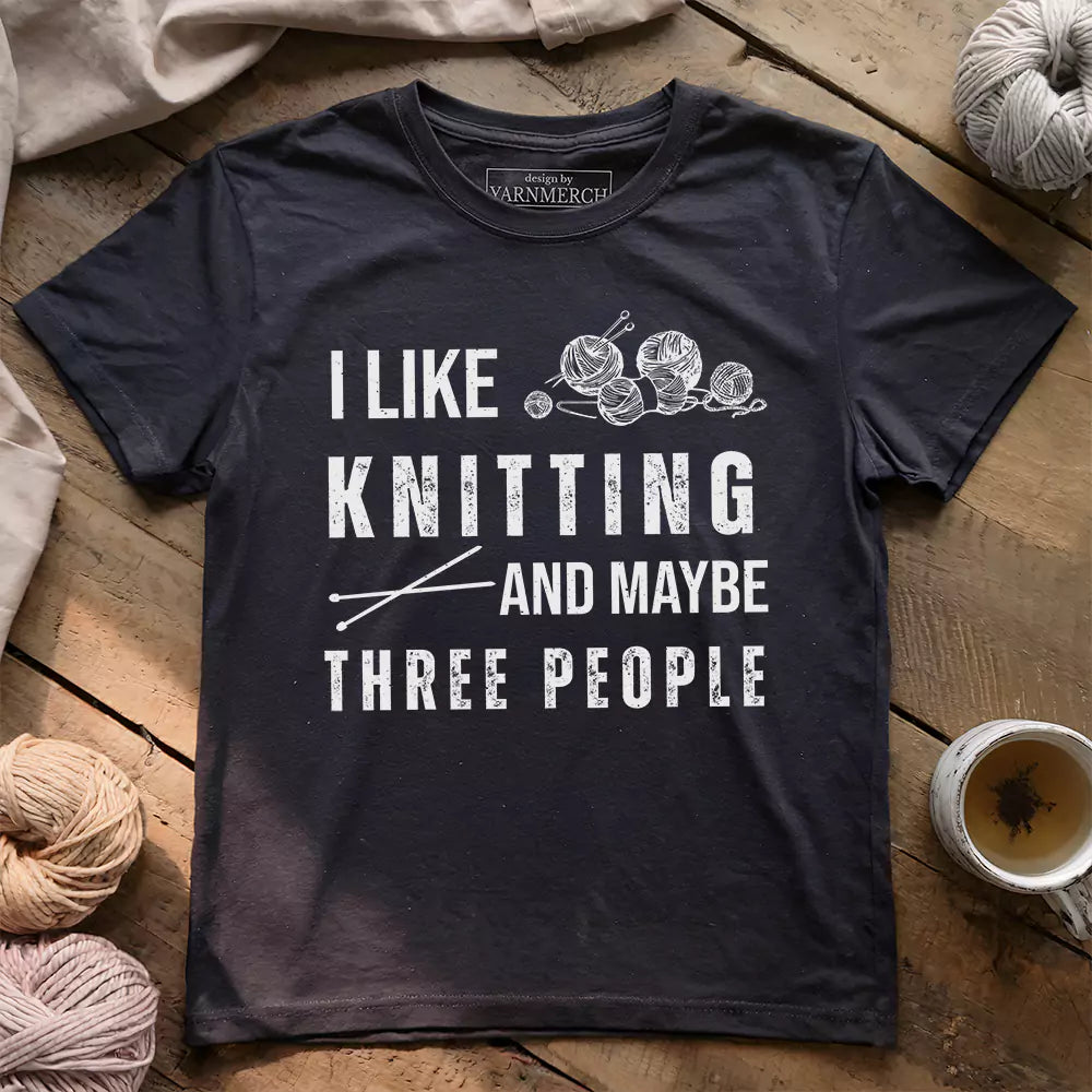 Knitting & 3 People t-shirt