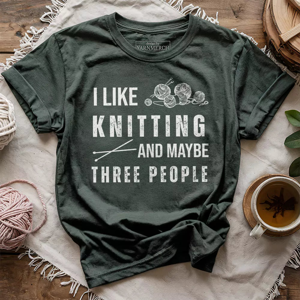 Knitting & 3 People t-shirt