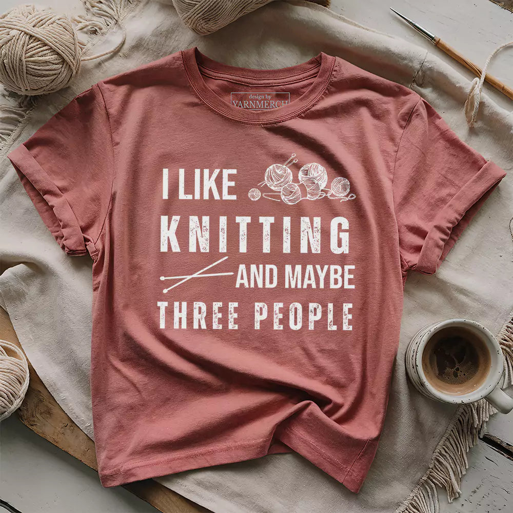 Knitting & 3 People t-shirt