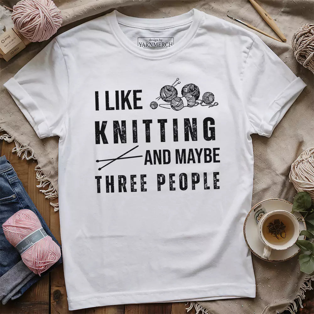 Knitting & 3 People t-shirt