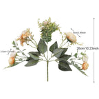 Luxury Fake Flowers Artificial Silk Roses High Quality Big Bouquet For Office Parties Bridal and Wedding Decoration Artificial Rose Flowers Bouquet Silk Flowers Rose for Home Bridal Wedding Party Festival Decor