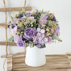 Luxury Fake Flowers Artificial Silk Roses High Quality Big Bouquet For Office Parties Bridal and Wedding Decoration Artificial Rose Flowers Bouquet Silk Flowers Rose for Home Bridal Wedding Party Festival Decor